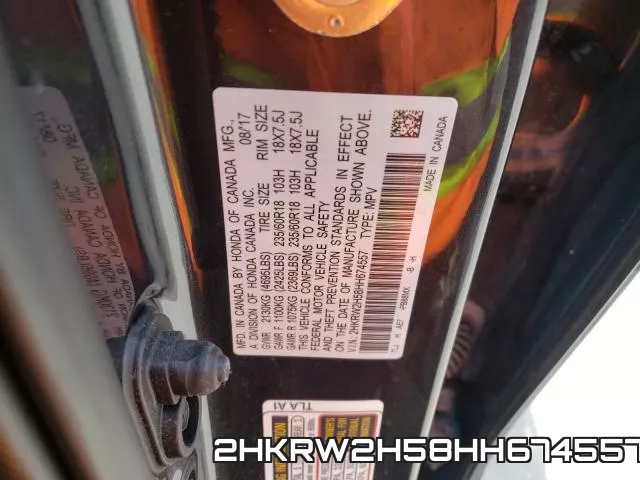 2HKRW2H58HH674557 фото 2