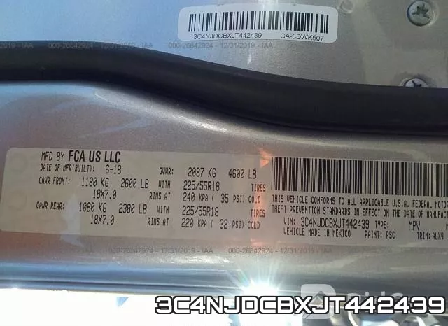 3C4NJDCBXJT442439 фото 10