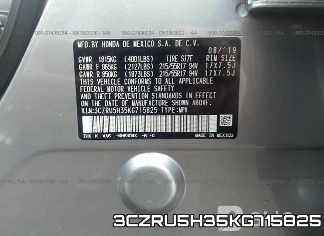 3CZRU5H35KG715825 фото 10
