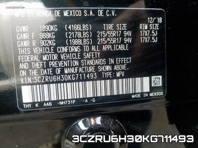 3CZRU6H30KG711493 фото 2