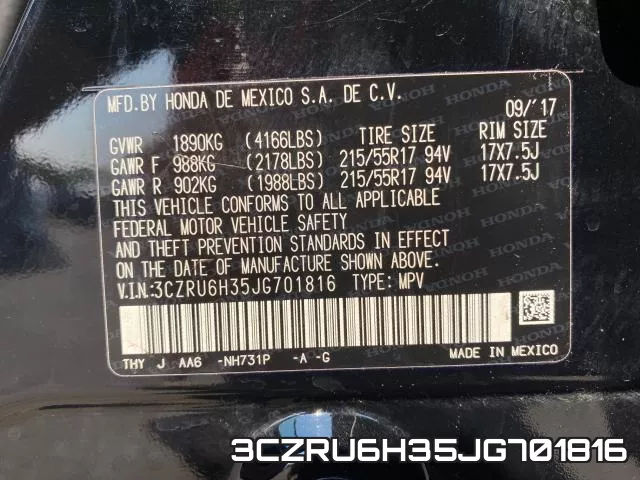 3CZRU6H35JG701816 фото 2