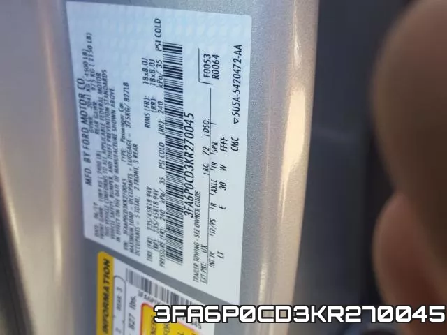 3FA6P0CD3KR270045 фото 2