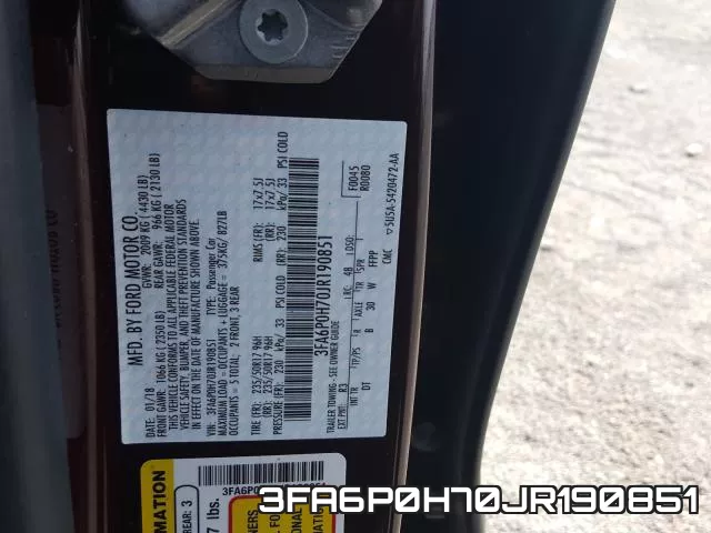 3FA6P0H70JR190851 фото 2