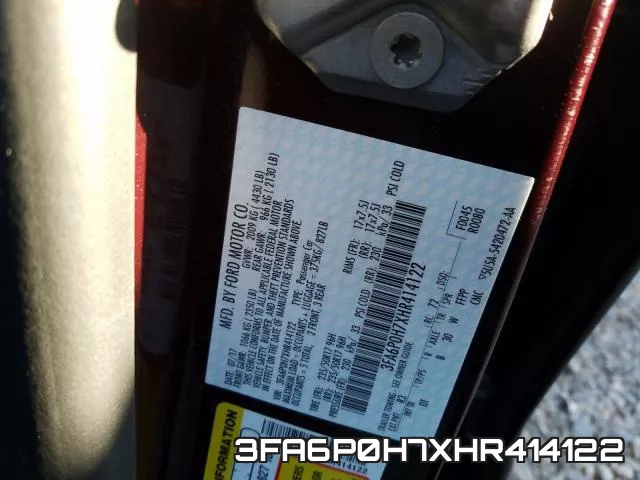 3FA6P0H7XHR414122 фото 2