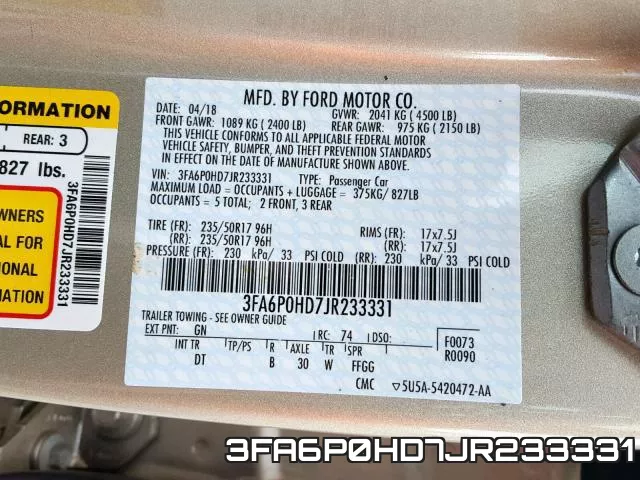 3FA6P0HD7JR233331 фото 2