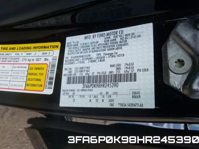 3FA6P0K98HR245390 фото 2
