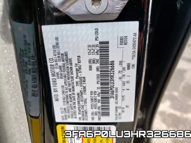 3FA6P0LU3HR326686 фото 2