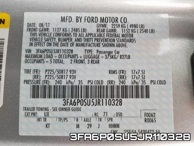 3FA6P0SU5JR110328 фото 2