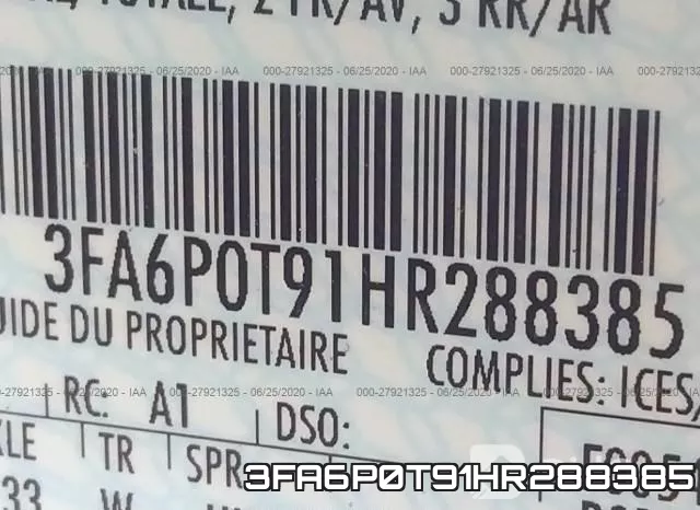 3FA6P0T91HR288385 фото 10