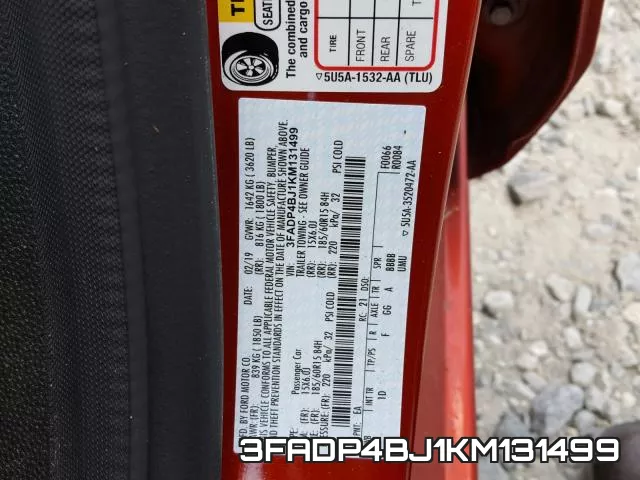 3FADP4BJ1KM131499 фото 2