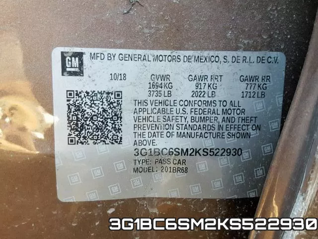 3G1BC6SM2KS522930 фото 2