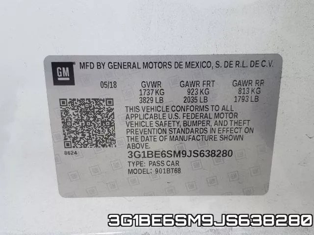 3G1BE6SM9JS638280 фото 2