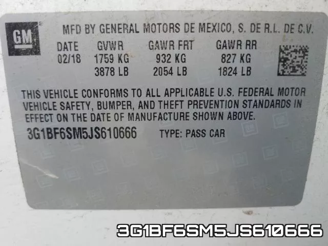3G1BF6SM5JS610666 фото 2