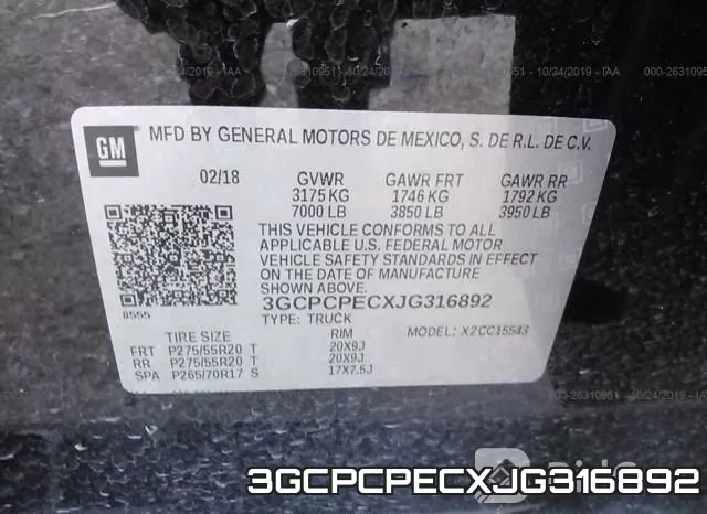 3GCPCPECXJG316892 фото 9