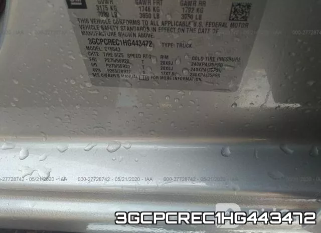 3GCPCREC1HG443472 фото 10