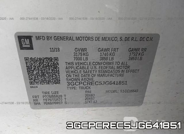 3GCPCREC5JG641851 фото 10