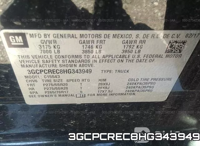 3GCPCREC8HG343949 фото 10