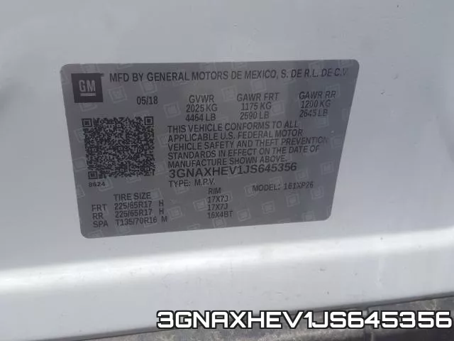 3GNAXHEV1JS645356 фото 2