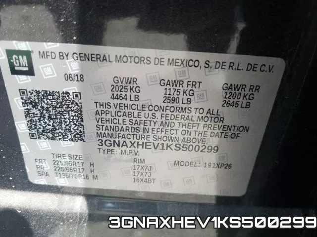 3GNAXHEV1KS500299 фото 2