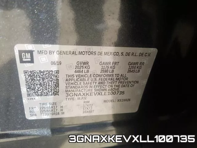 3GNAXKEVXLL100735 фото 2