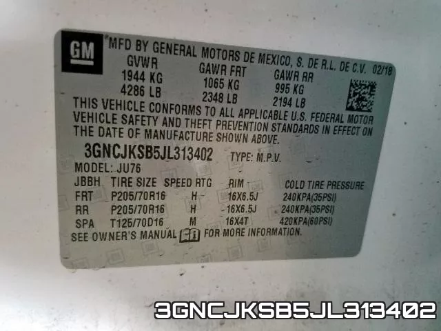 3GNCJKSB5JL313402 фото 2