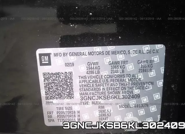 3GNCJKSB6KL302409 фото 10
