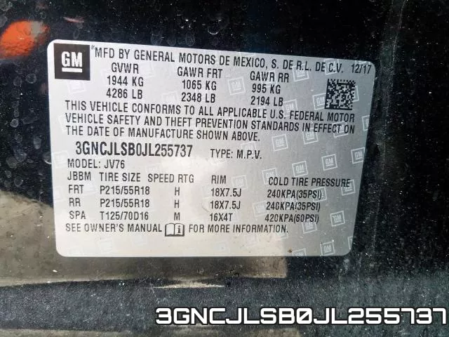 3GNCJLSB0JL255737 фото 2