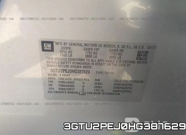 3GTU2PEJ0HG387629 фото 10
