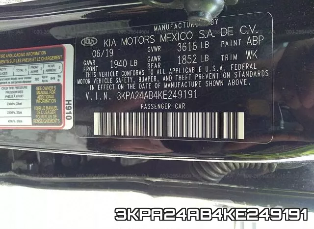 3KPA24AB4KE249191 фото 10