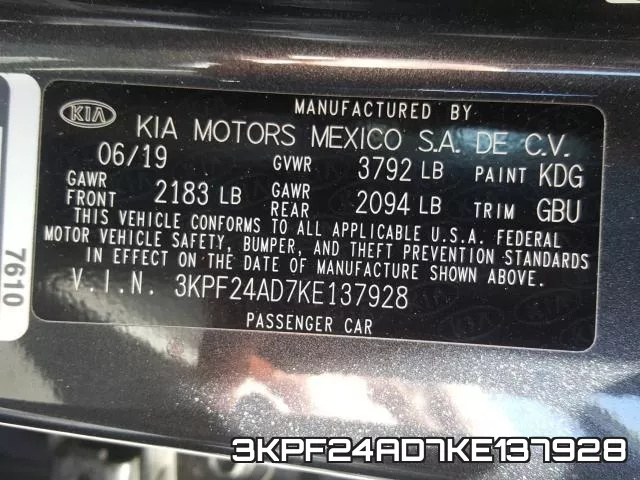 3KPF24AD7KE137928 фото 2