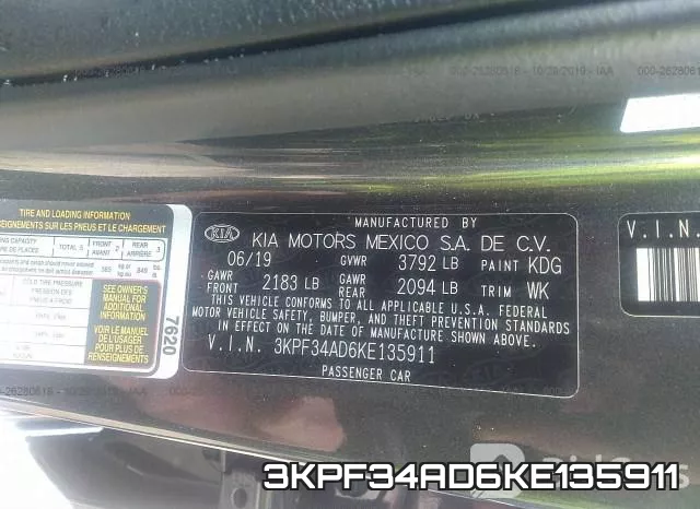 3KPF34AD6KE135911 фото 10