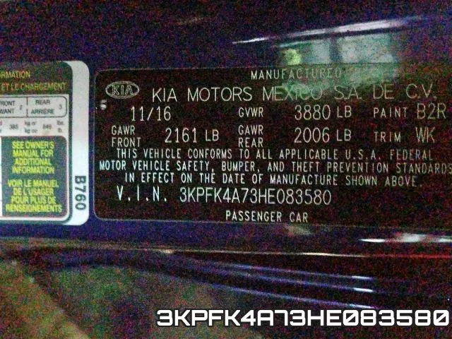 3KPFK4A73HE083580 фото 2