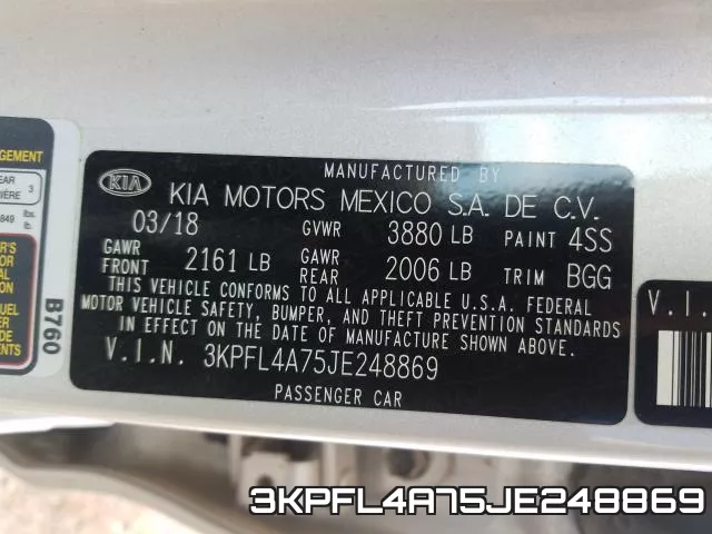 3KPFL4A75JE248869 фото 2