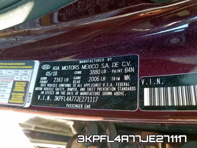 3KPFL4A77JE271117 фото 2