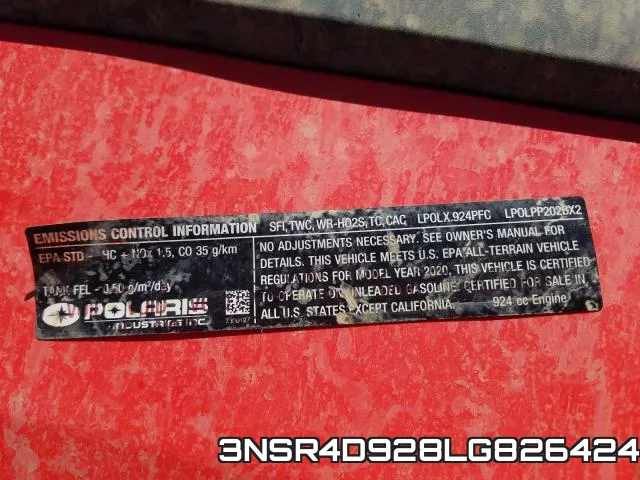 3NSR4D928LG826424 фото 2