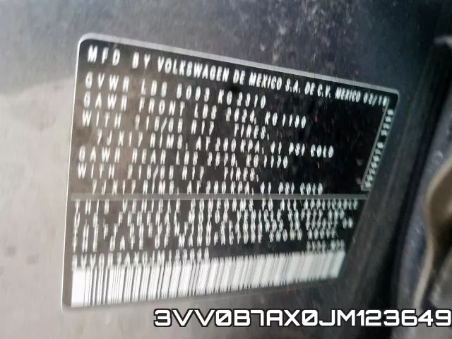 3VV0B7AX0JM123649 фото 2