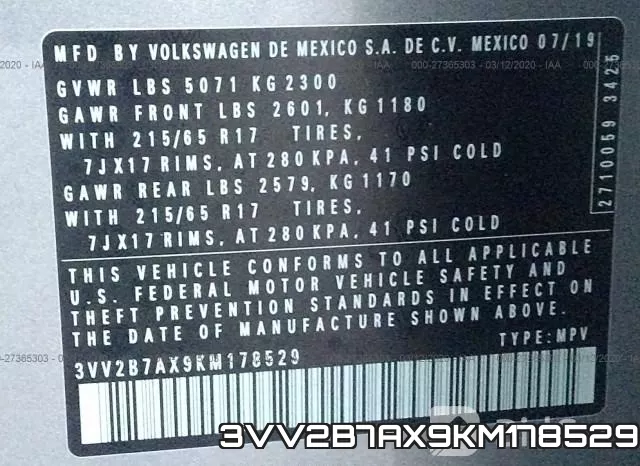 3VV2B7AX9KM178529 фото 10
