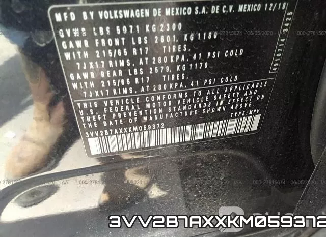 3VV2B7AXXKM059372 фото 10