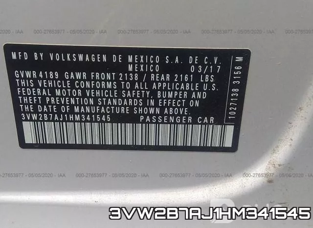 3VW2B7AJ1HM341545 фото 10