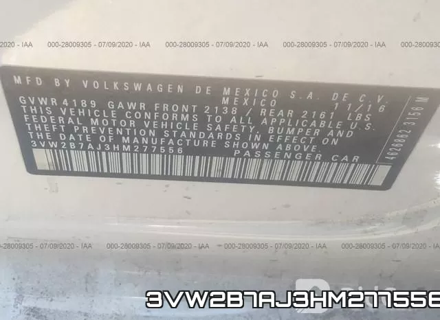 3VW2B7AJ3HM277556 фото 10
