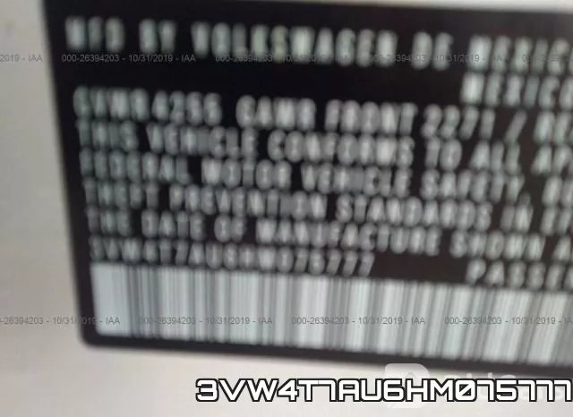 3VW4T7AU6HM075777 фото 10