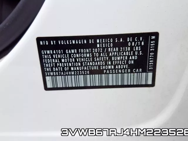 3VWB67AJ4HM223526 фото 2