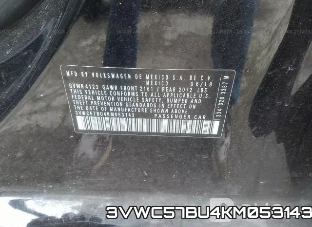 3VWC57BU4KM053143 фото 10