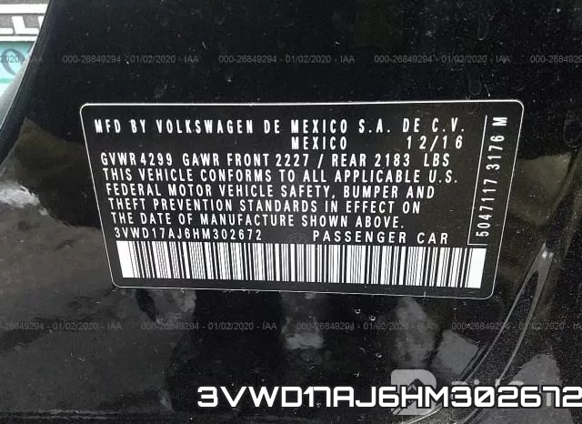 3VWD17AJ6HM302672 фото 10