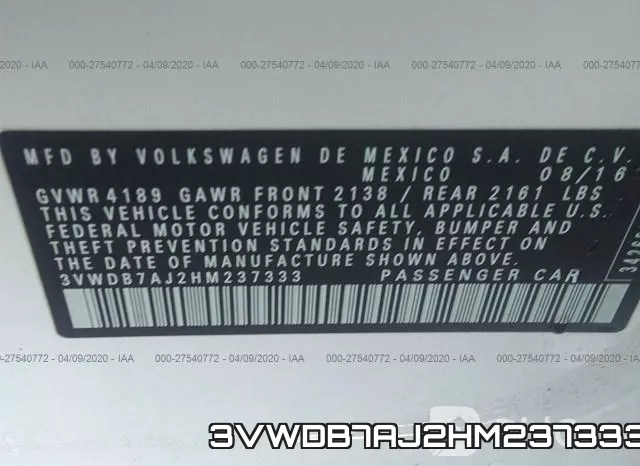3VWDB7AJ2HM237333 фото 10