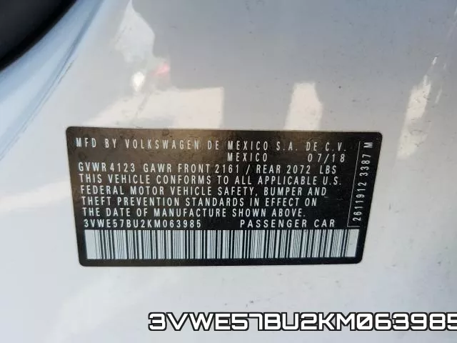 3VWE57BU2KM063985 фото 2
