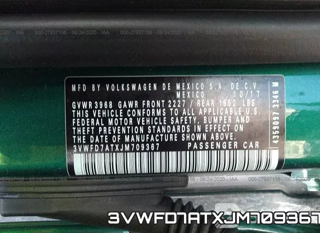 3VWFD7ATXJM709367 фото 10