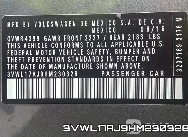 3VWL17AJ9HM230328 фото 10