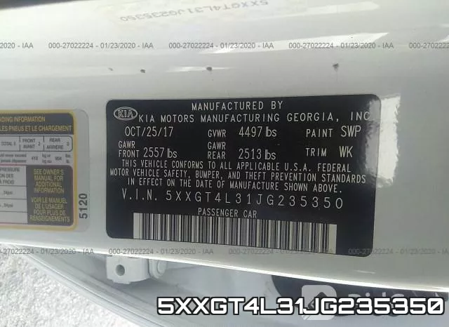 5XXGT4L31JG235350 фото 9