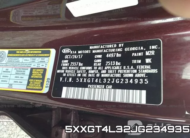 5XXGT4L32JG234935 фото 10